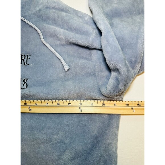 Disney Nightmare Before Christmas Fleece Blue Gray Hooded Sweater Large 11-13 - Picture 11 of 12